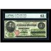 Image 1 : Fr. 17a $1 1862 Legal Tender PMG Choice