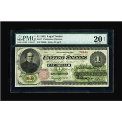 Fr. 17 $1 1862 Legal Tender PMG Very Fine 20
