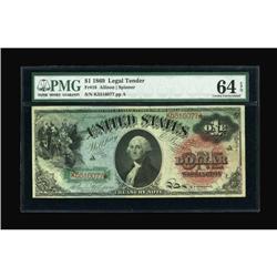 Fr. 18 $1 1869 Legal Tender PMG Choice