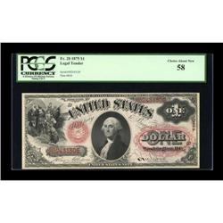 Fr. 20 $1 1875 Legal Tender PCGS Choice About