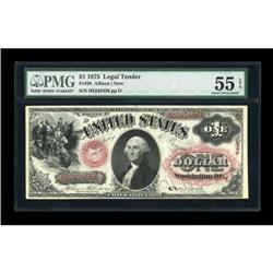 Fr. 20 $1 1875 Legal Tender PMG About