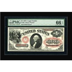 Fr. 26 $1 1875 Legal Tender PMG Gem Uncirculated