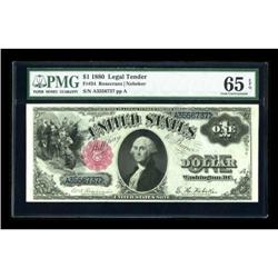 Fr. 34 $1 1880 Legal Tender PMG Gem Uncirculated