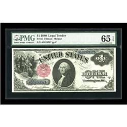 Fr. 35 $1 1880 Legal Tender PMG Gem Uncirculated