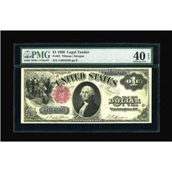 Fr. 35 $1 1880 Legal Tender PMG Extremely Fine