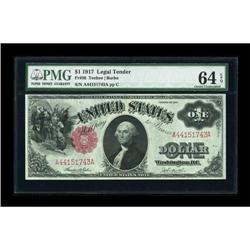 Fr. 36 $1 1917 Legal Tender PMG Choice