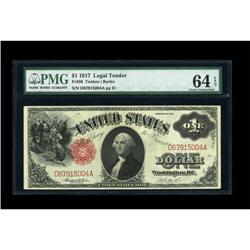 Fr. 36 $1 1917 Legal Tender PMG Choice