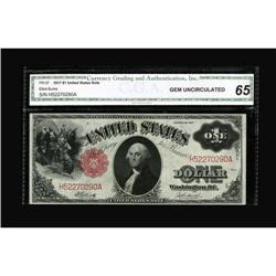 Fr. 37 $1 1917 Legal Tender CGA Gem Uncirculated