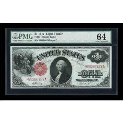 Fr. 37 $1 1917 Legal Tender PMG Choice