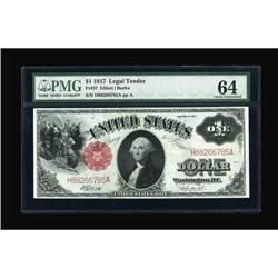 Fr. 37 $1 1917 Legal Tender PMG Choice