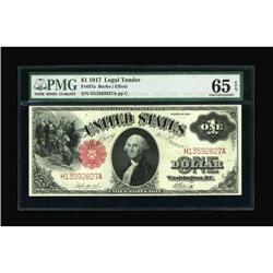 Fr. 37a $1 1917 Legal Tender PMG Gem