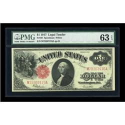 Fr. 39 $1 1917 Legal Tender PMG Choice