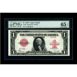 Fr. 40 $1 1923 Legal Tender PMG Gem Uncirculated