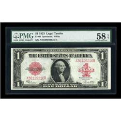 Fr. 40 $1 1923 Legal Tender PMG Choice About Unc
