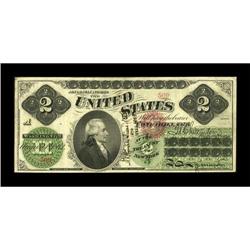 Fr. 41 $2 1862 Legal Tender Extremely Fine.