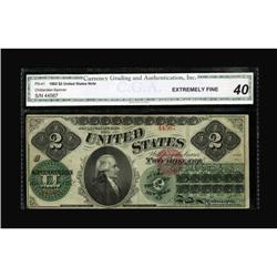 Fr. 41 $2 1862 Legal Tender CGA Extremely Fine Fr. 41 $2 1862 Legal