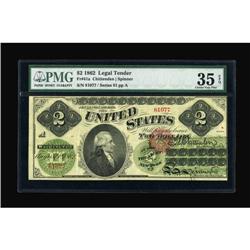 Fr. 41a $2 1862 Legal Tender PMG Choice Very