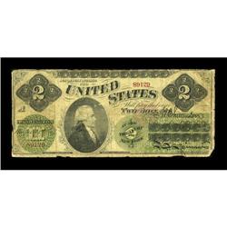 Fr. 41a $2 1862 Legal Tender Very Good.