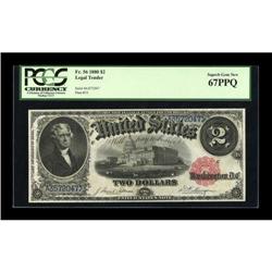 Fr. 56 $2 1880 Legal Tender PCGS Superb Gem New
