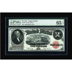 Fr. 58 $2 1917 Legal Tender PMG Gem Uncirculated