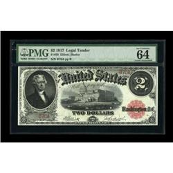 Fr. 58 $2 1917 Legal Tender PMG Choice