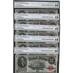 Fr. 60 $2 1917 Legal Tender Five Consecutive