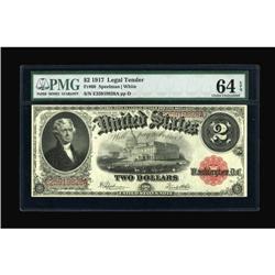 Fr. 60 $2 1917 Legal Tender PMG Choice