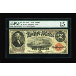 Fr. 60 $2 1917 Legal Tender PMG Choice Fine 15.
