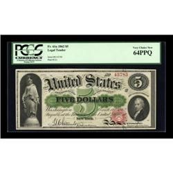 Fr. 61a $5 1862 Legal Tender PCGS Very Choice