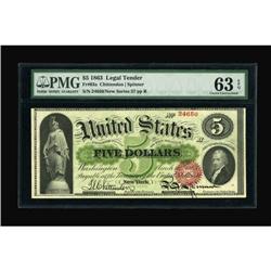 Fr. 63a $5 1863 Legal Tender PMG Choice