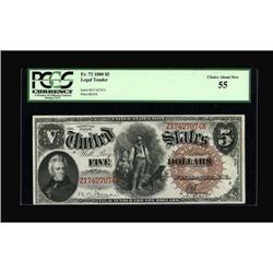 Fr. 72 $5 1880 Legal Tender PCGS Choice About