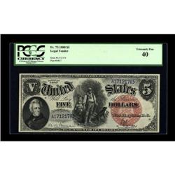 Fr. 73 $5 1880 Legal Tender PCGS Extremely Fine