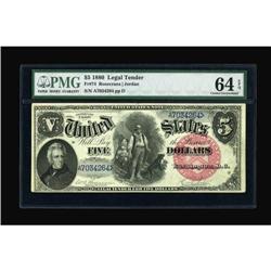 Fr. 74 $5 1880 Legal Tender PMG Choice