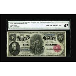 Fr. 80 $5 1880 Legal Tender CGA Gem Uncirculated