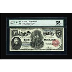 Fr. 80 $5 1880 Legal Tender PMG Gem Uncirculated