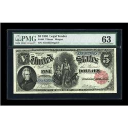 Fr. 80 $5 1880 Legal Tender PMG Choice