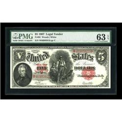Fr. 92 $5 1907 Legal Tender PMG Choice