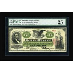 Fr. 93 $10 1862 Legal Tender PMG Very Fine 25.