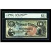 Image 1 : Fr. 96 $10 1869 Legal Tender PMG Choice