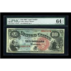 Fr. 96 $10 1869 Legal Tender PMG Choice