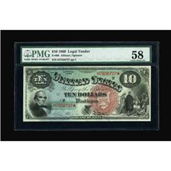 Fr. 96 $10 1869 Legal Tender PMG Choice About