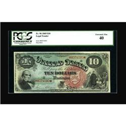 Fr. 96 $10 1869 Legal Tender PCGS Extremely Fine