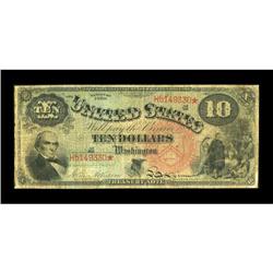 Fr. 96 $10 1869 Legal Tender Very Good.