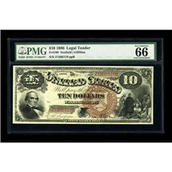 Fr. 100 $10 1880 Legal Tender PMG Gem