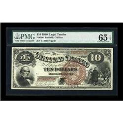 Fr. 100 $10 1880 Legal Tender PMG Gem