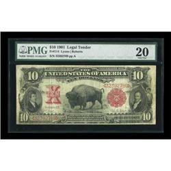 Fr. 114 $10 1901 Legal Tender PMG Very Fine 20.