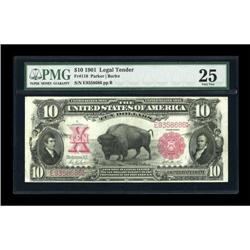 Fr. 119 $10 1901 Legal Tender PMG Very Fine 25.