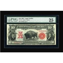 Fr. 119 $10 1901 Legal Tender PMG Very Fine 25.