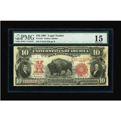 Fr. 120 $10 1901 Legal Tender PMG Choice Fine