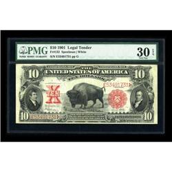 Fr. 122 $10 1901 Legal Tender PMG Very Fine 30